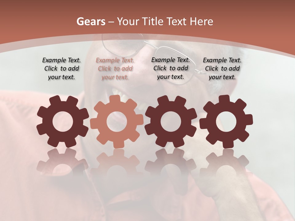 Mature Man Laughing PowerPoint Template