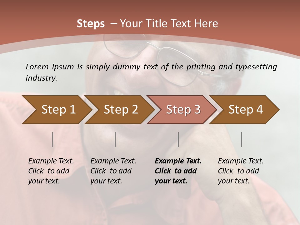 Mature Man Laughing PowerPoint Template