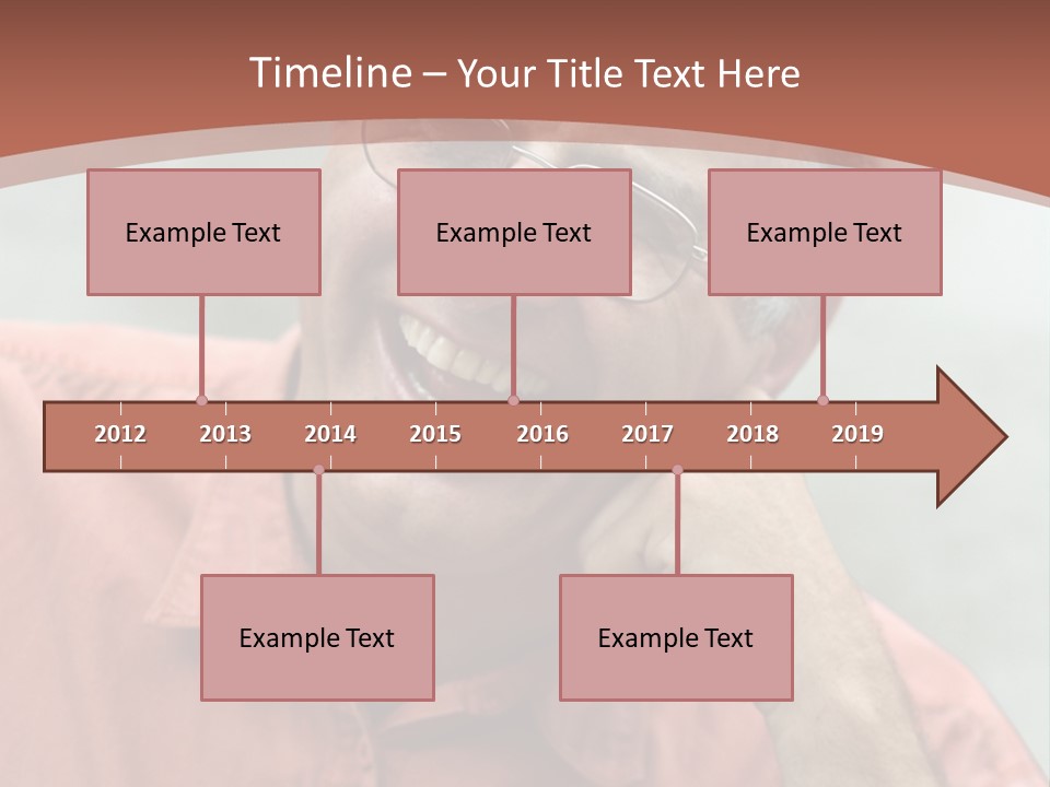 Mature Man Laughing PowerPoint Template