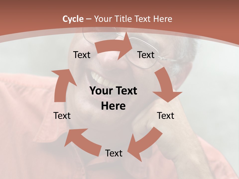 Mature Man Laughing PowerPoint Template