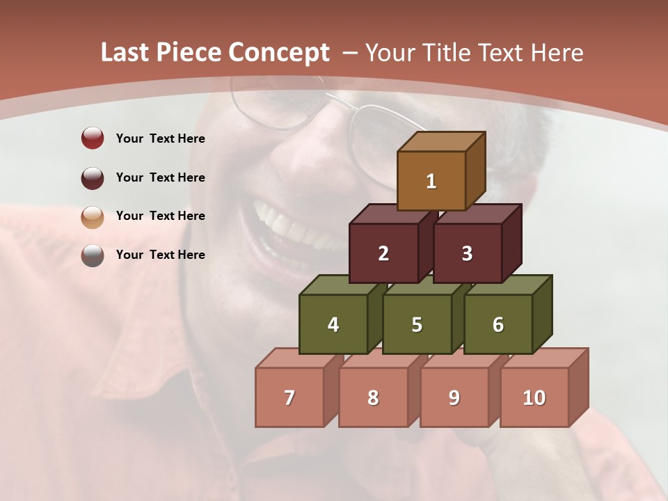 Mature Man Laughing PowerPoint Template