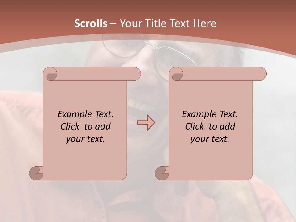 Mature Man Laughing PowerPoint Template