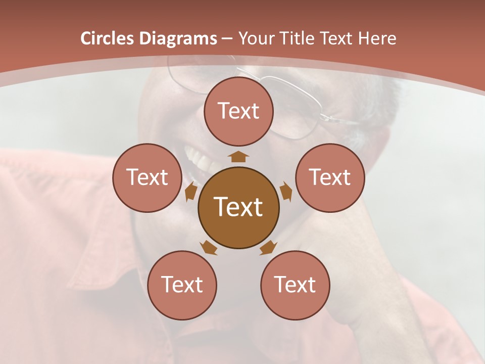 Mature Man Laughing PowerPoint Template