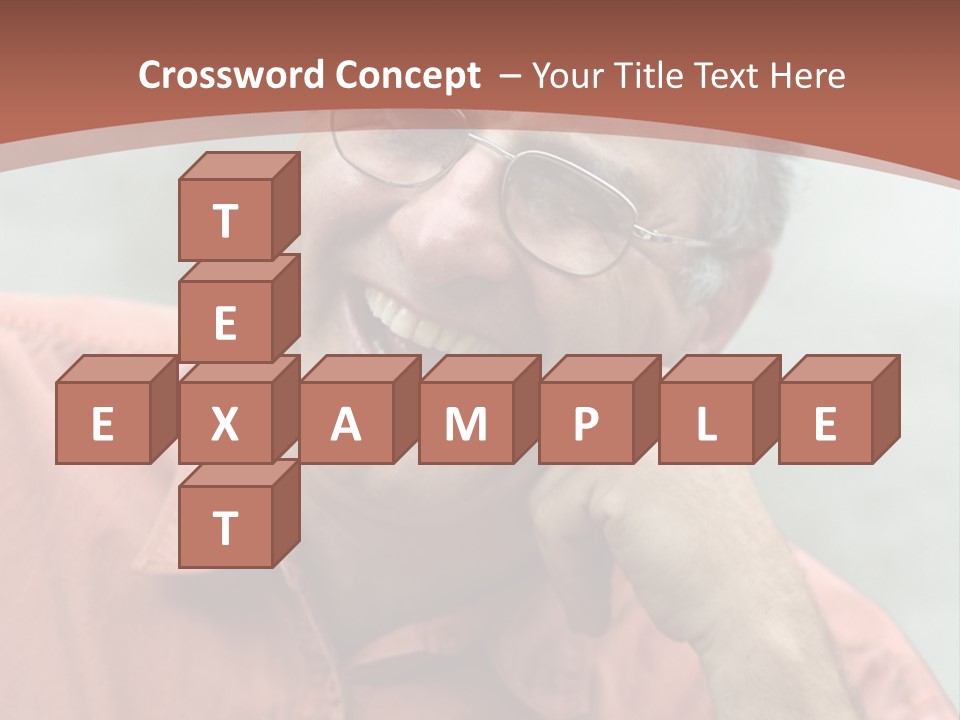 Mature Man Laughing PowerPoint Template