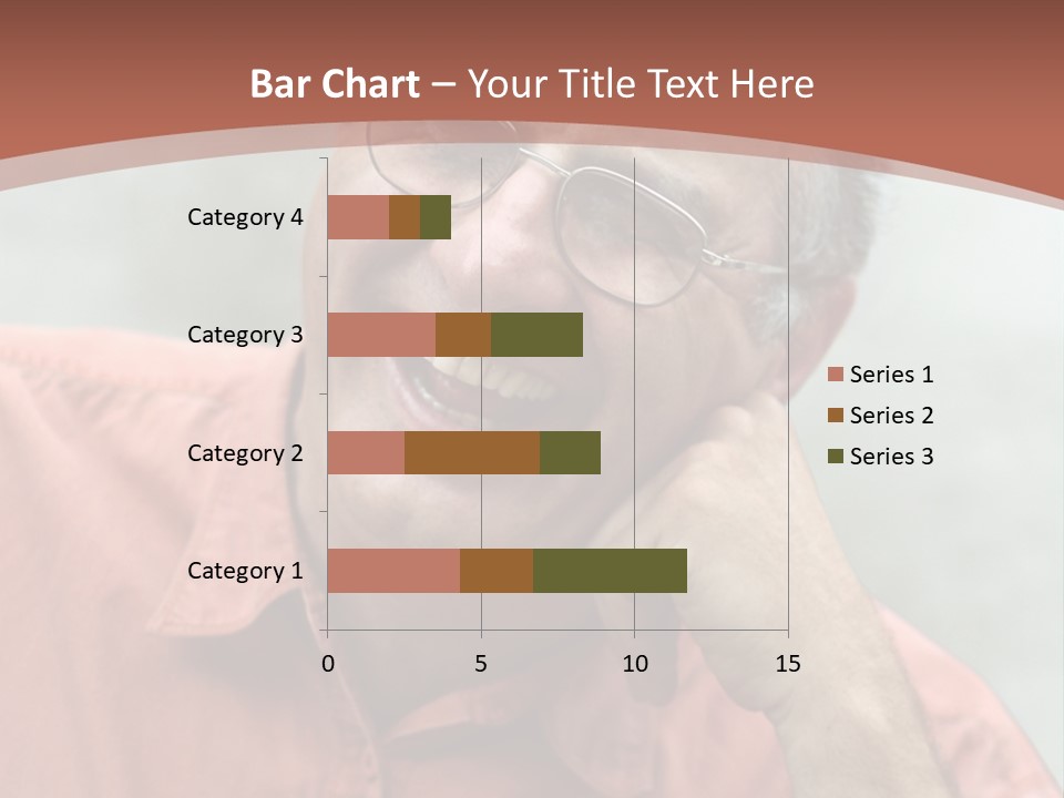 Mature Man Laughing PowerPoint Template
