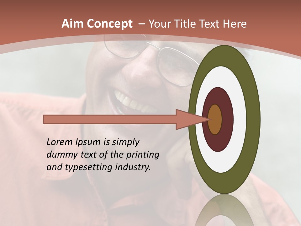 Mature Man Laughing PowerPoint Template