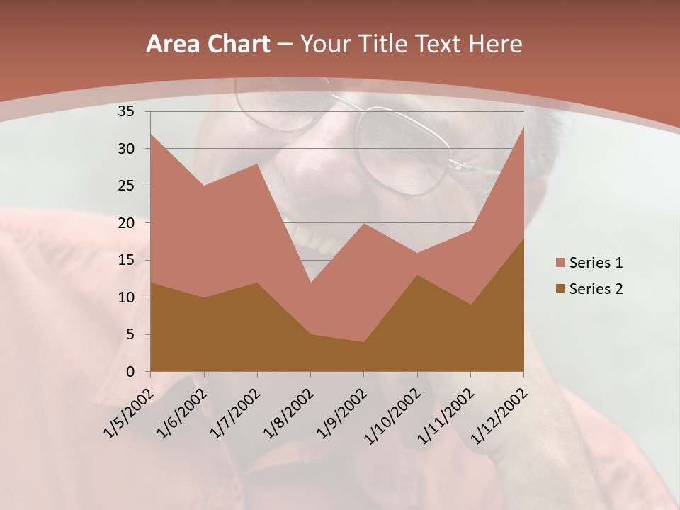 Mature Man Laughing PowerPoint Template