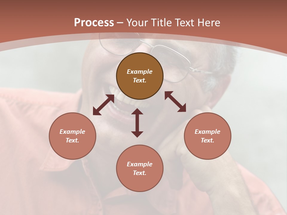 Mature Man Laughing PowerPoint Template