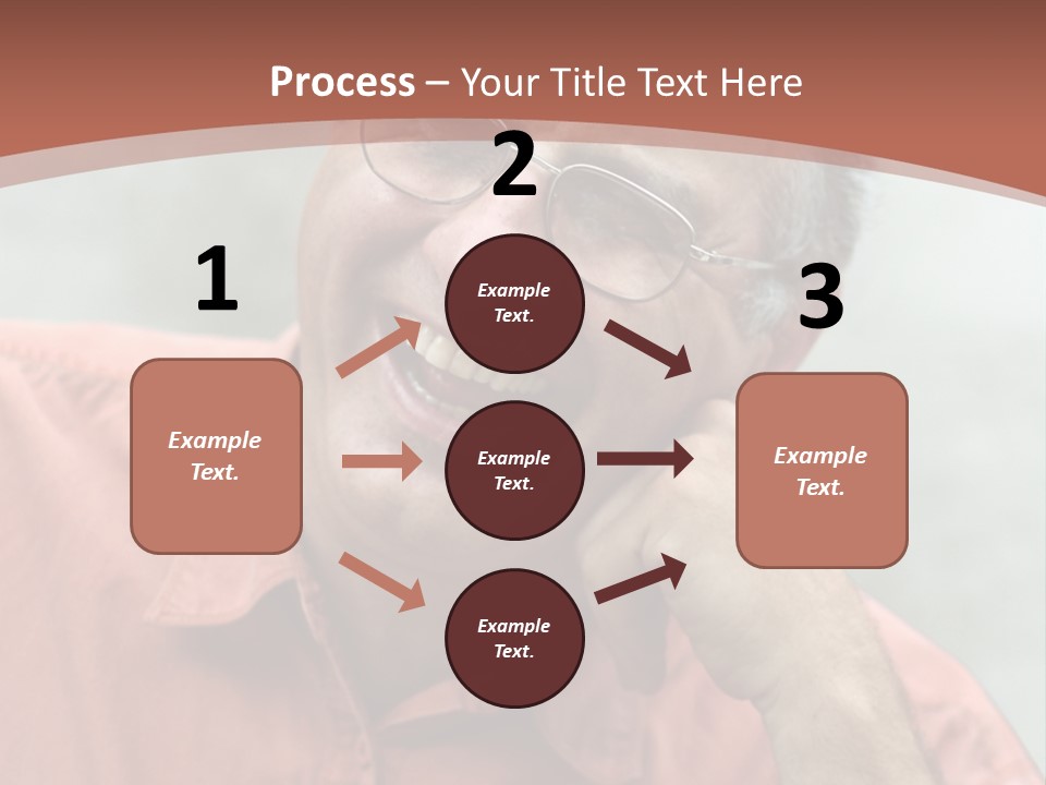 Mature Man Laughing PowerPoint Template