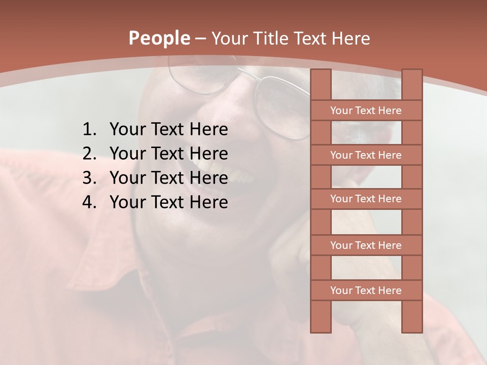 Mature Man Laughing PowerPoint Template