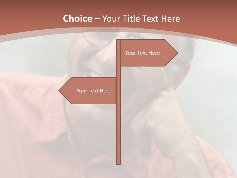 Mature Man Laughing PowerPoint Template