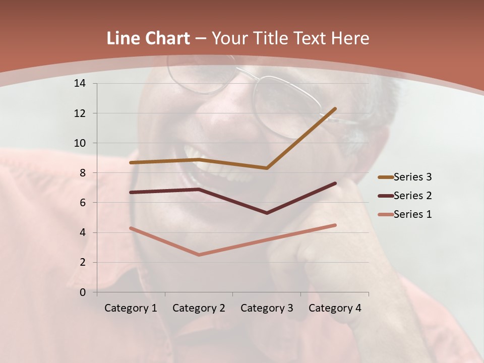 Mature Man Laughing PowerPoint Template