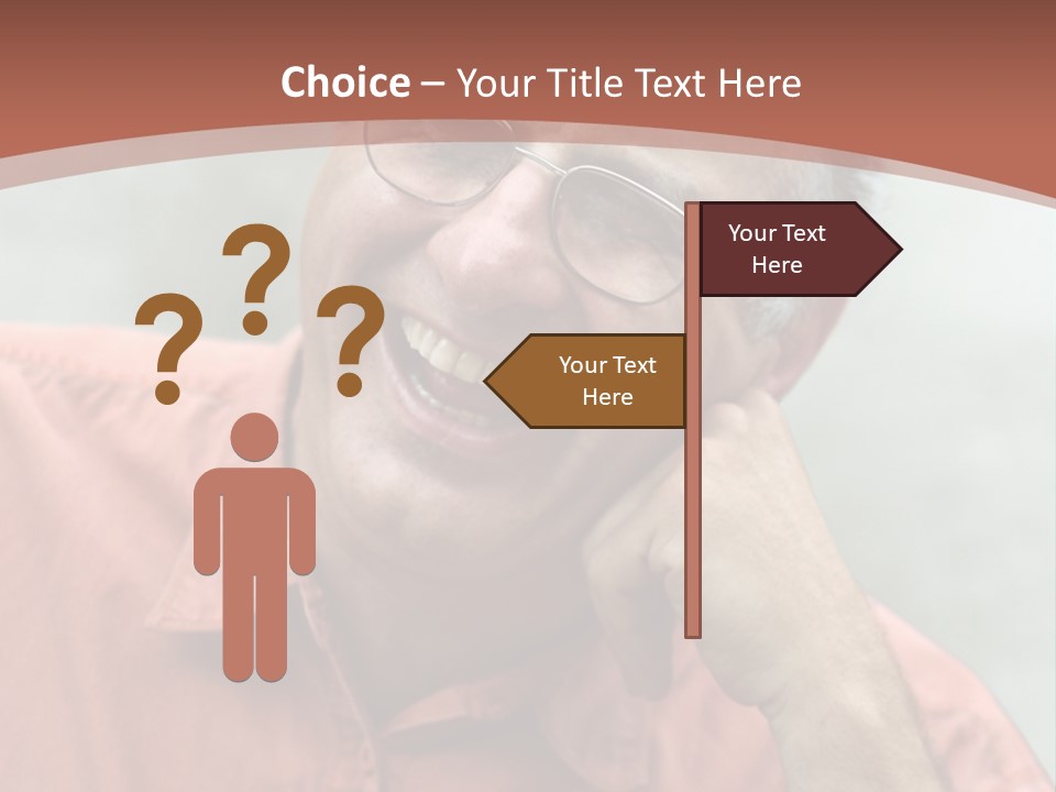 Mature Man Laughing PowerPoint Template