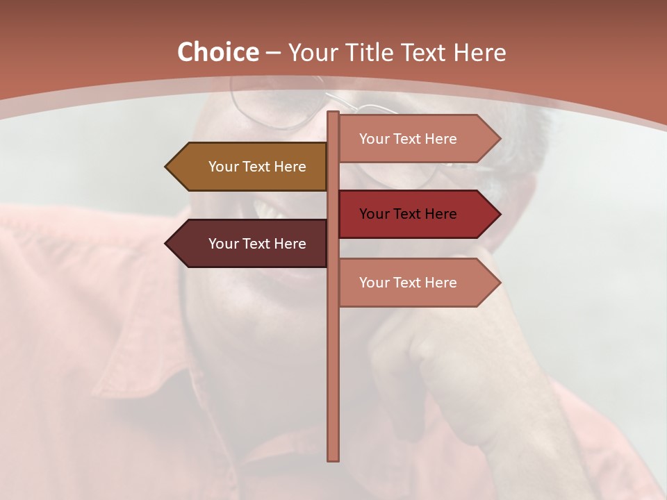 Mature Man Laughing PowerPoint Template