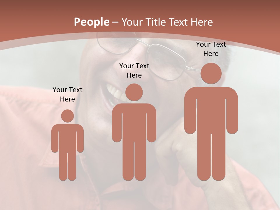 Mature Man Laughing PowerPoint Template