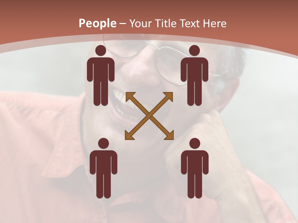 Mature Man Laughing PowerPoint Template