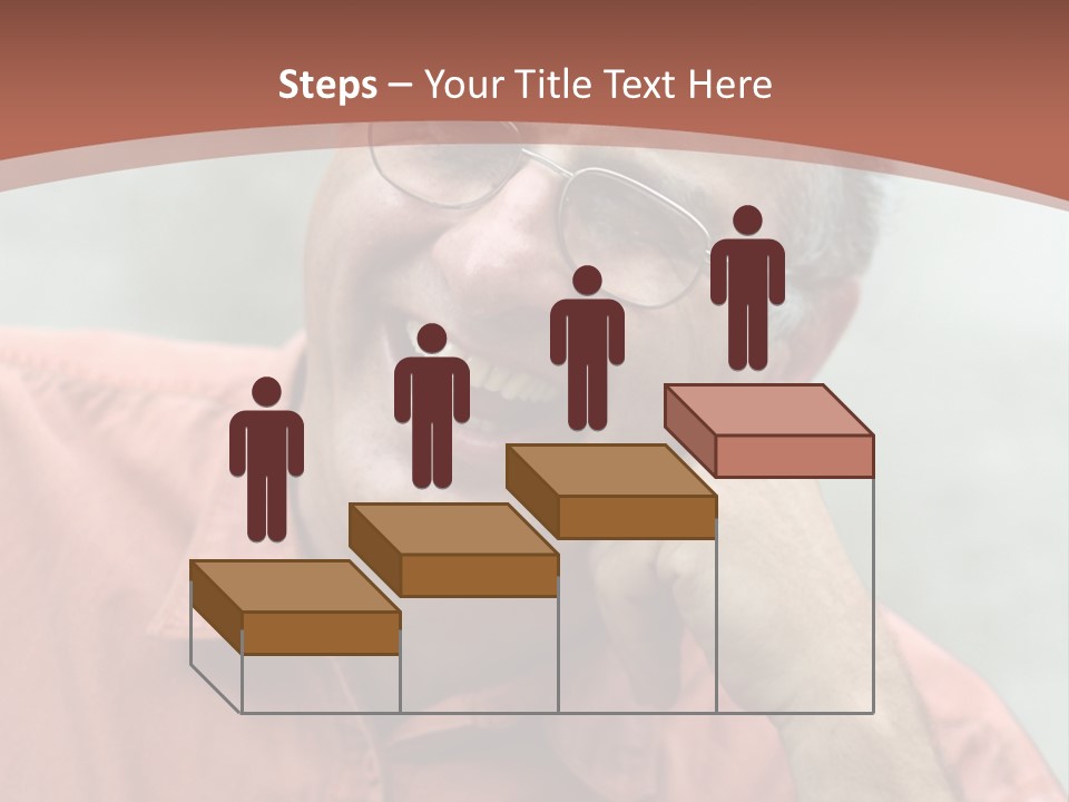 Mature Man Laughing PowerPoint Template