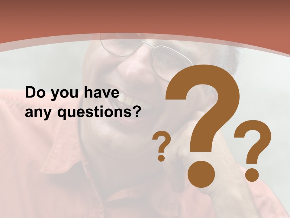 Mature Man Laughing PowerPoint Template