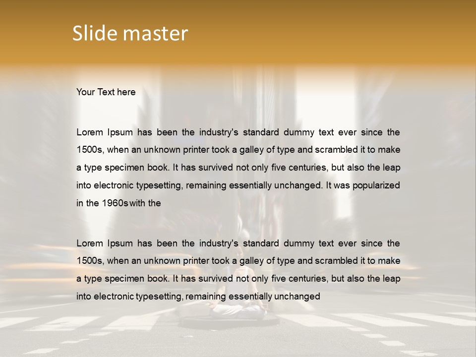 Yoga In Times Square PowerPoint Template