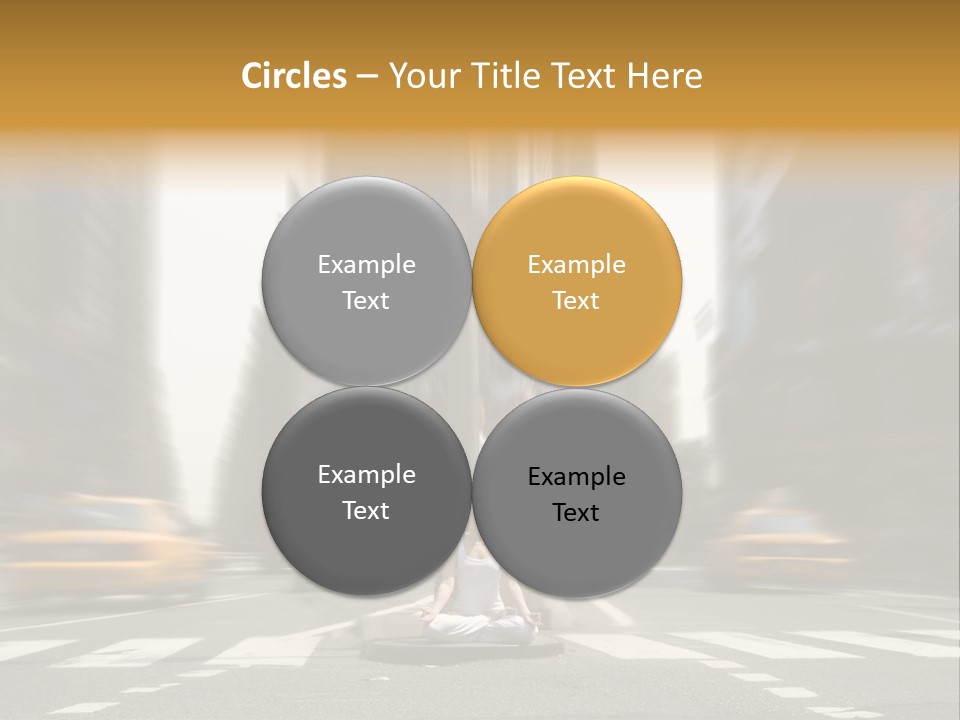 Yoga In Times Square PowerPoint Template