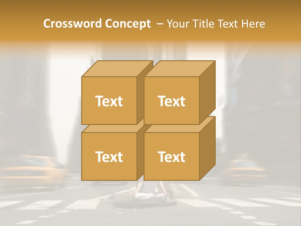 Yoga In Times Square PowerPoint Template