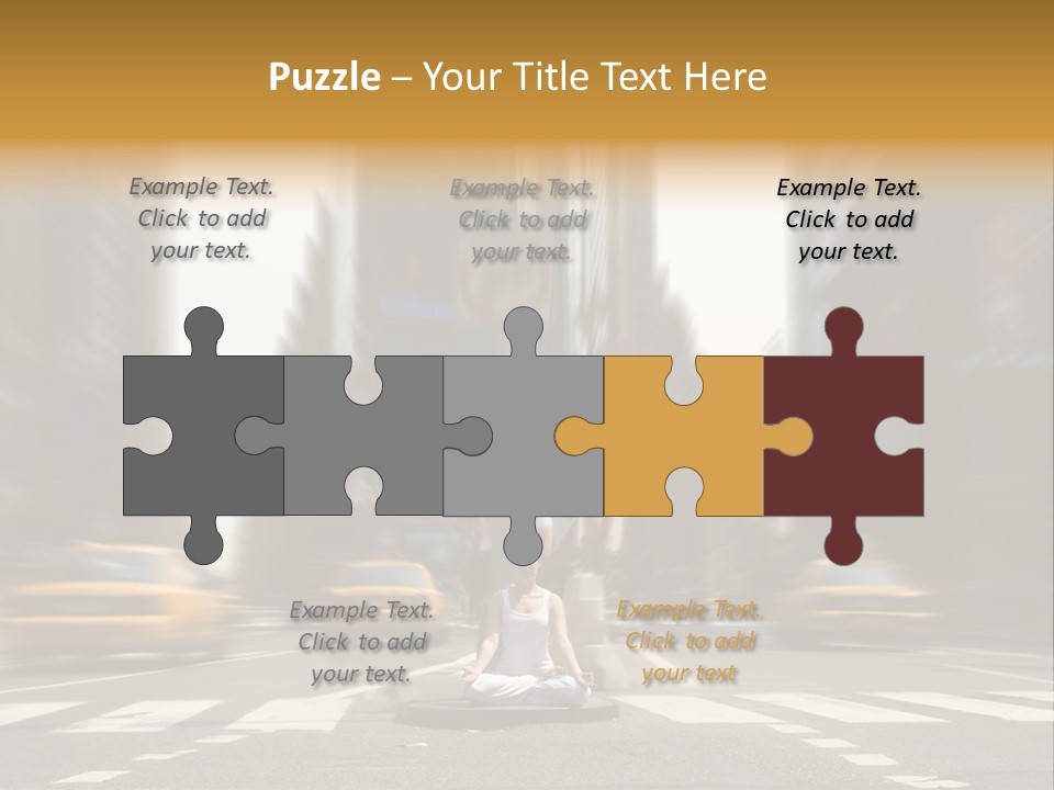 Yoga In Times Square PowerPoint Template