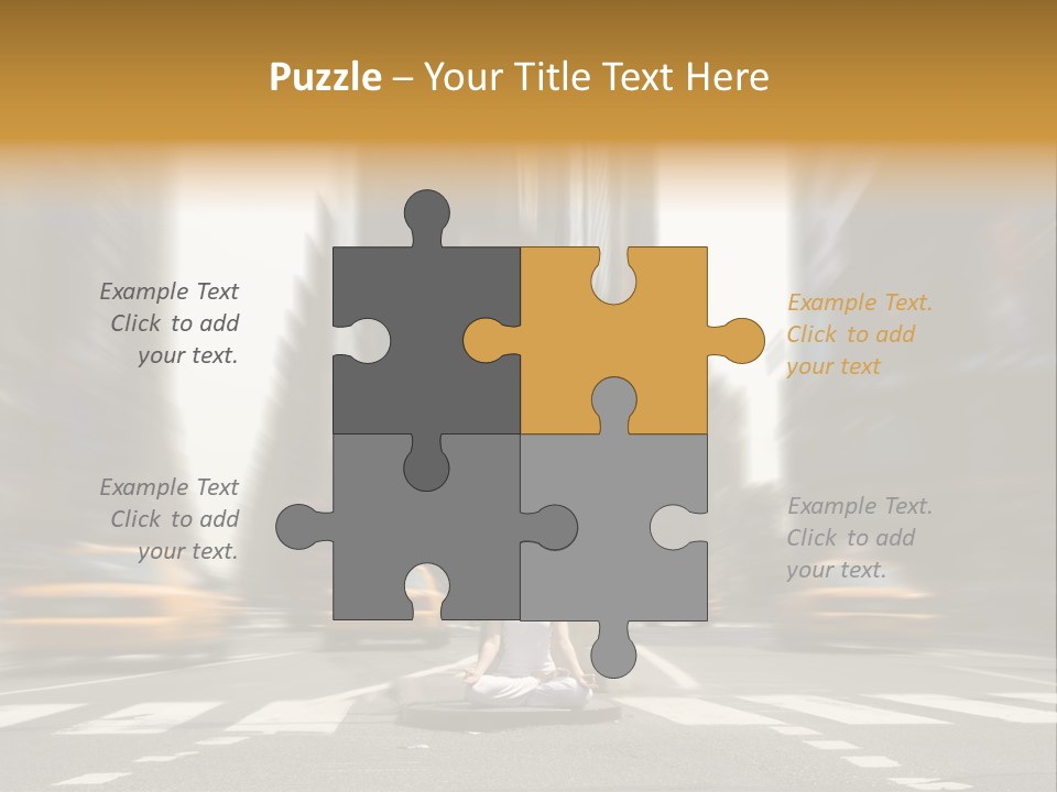 Yoga In Times Square PowerPoint Template