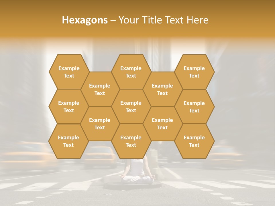 Yoga In Times Square PowerPoint Template