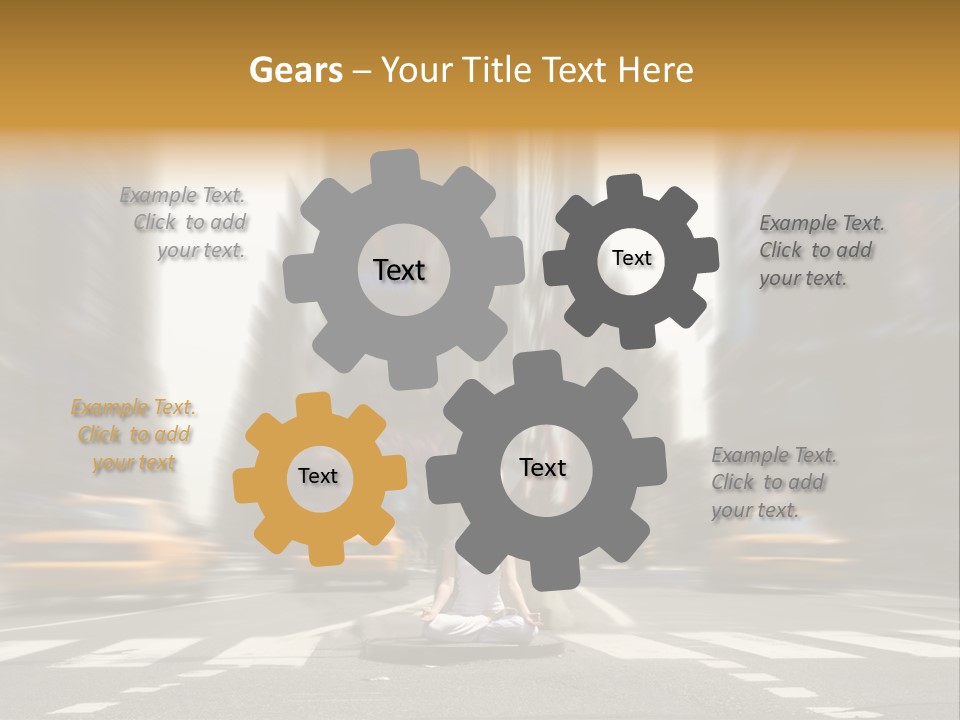 Yoga In Times Square PowerPoint Template