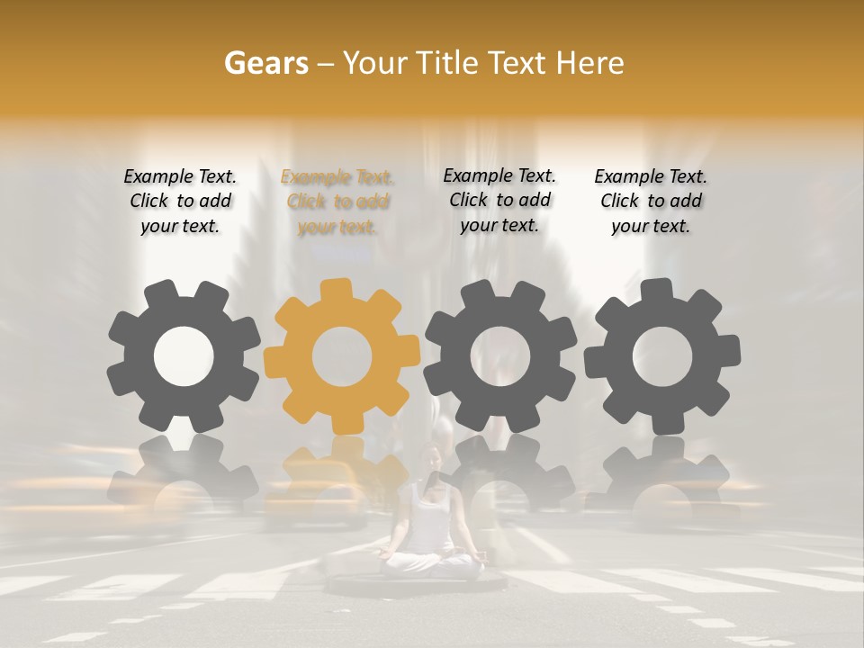 Yoga In Times Square PowerPoint Template