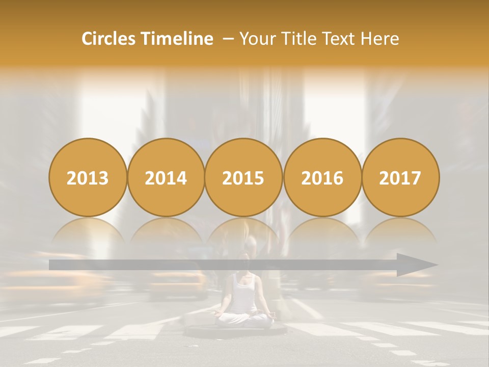Yoga In Times Square PowerPoint Template