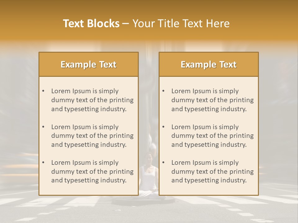 Yoga In Times Square PowerPoint Template