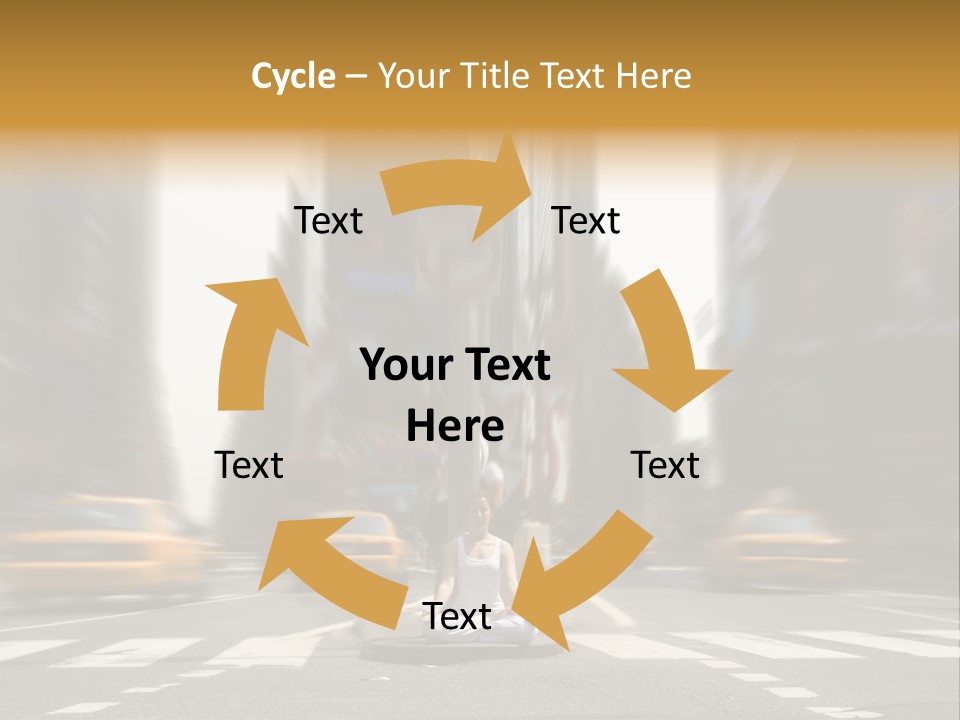 Yoga In Times Square PowerPoint Template