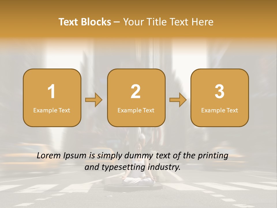 Yoga In Times Square PowerPoint Template