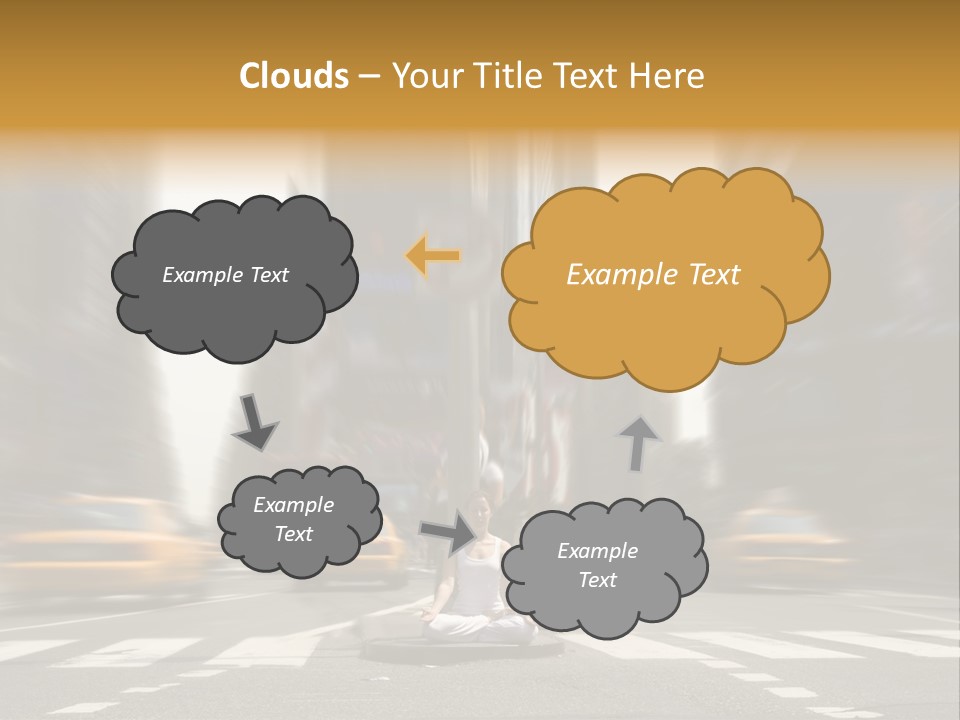 Yoga In Times Square PowerPoint Template