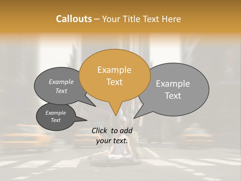 Yoga In Times Square PowerPoint Template