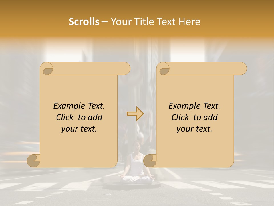 Yoga In Times Square PowerPoint Template