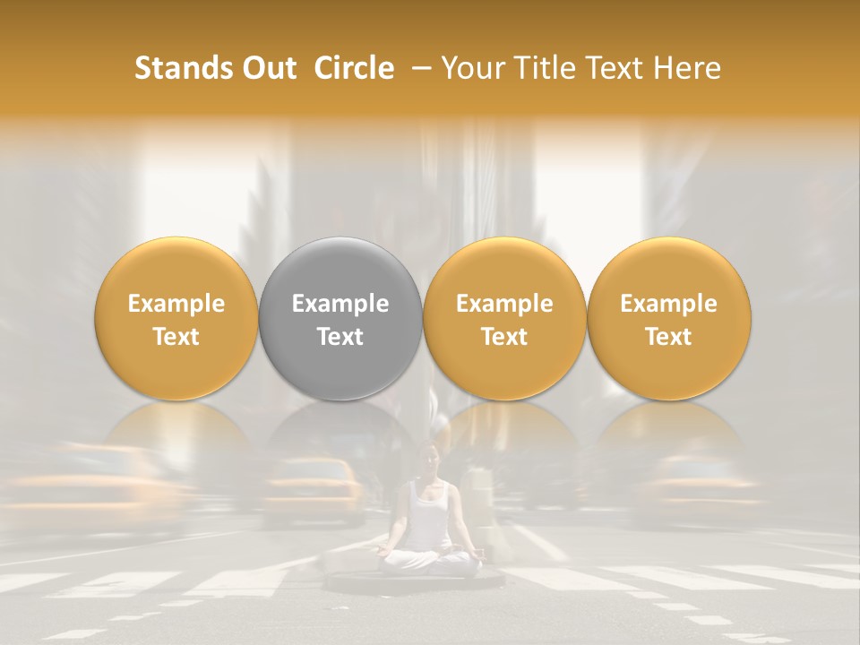 Yoga In Times Square PowerPoint Template