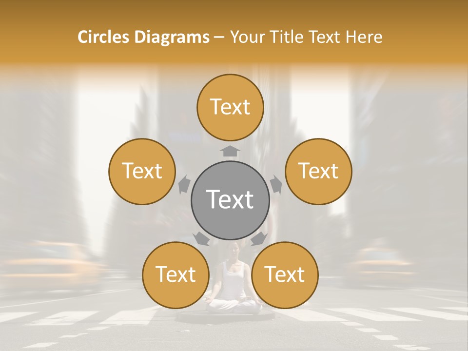 Yoga In Times Square PowerPoint Template