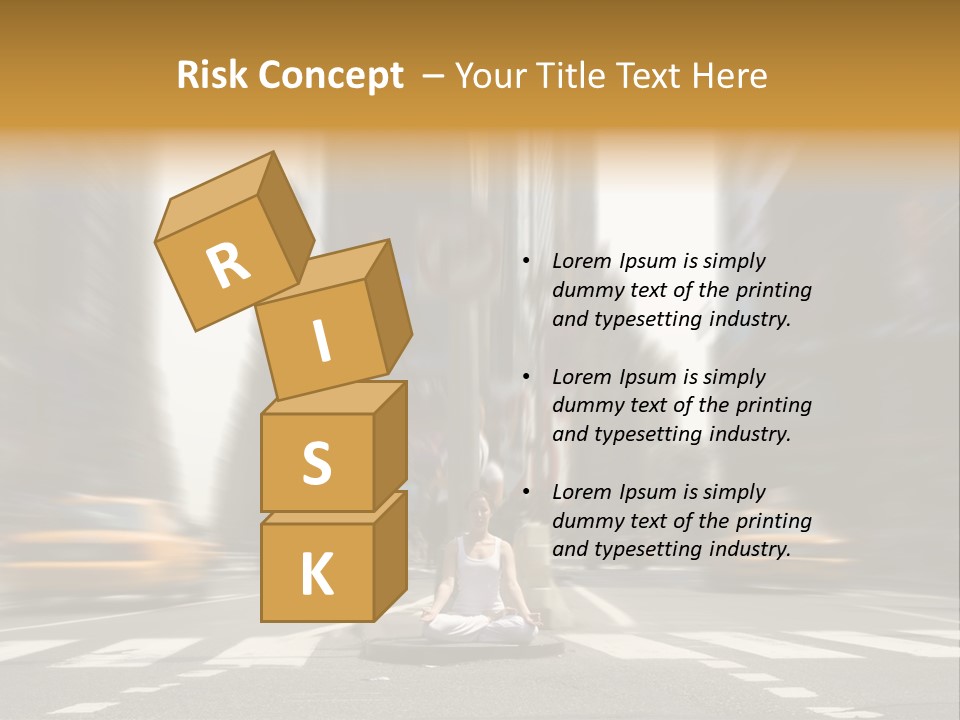 Yoga In Times Square PowerPoint Template