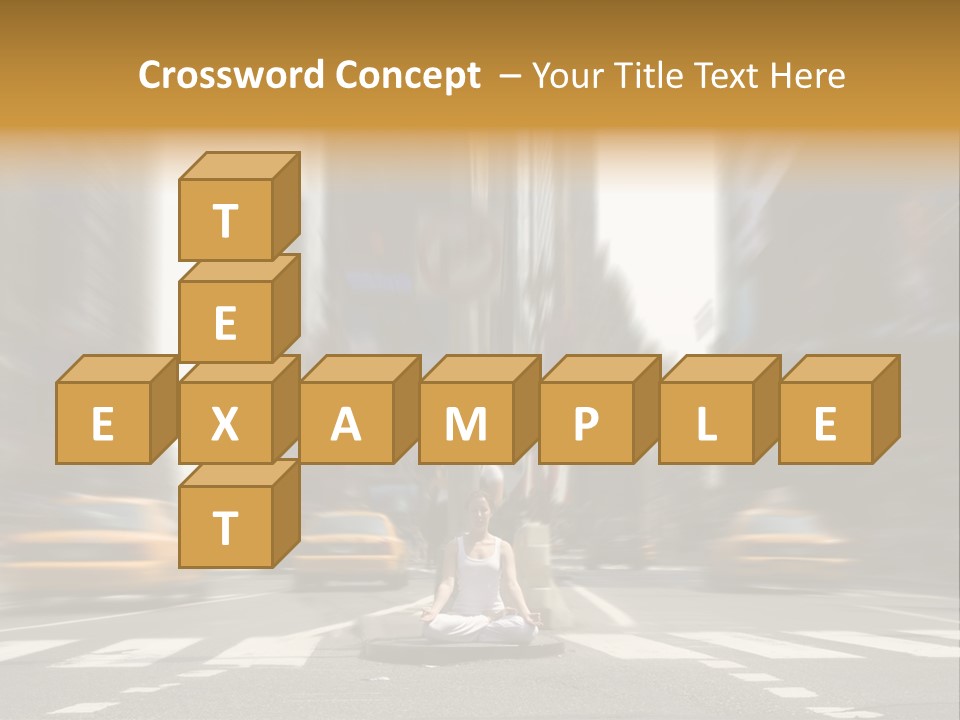 Yoga In Times Square PowerPoint Template