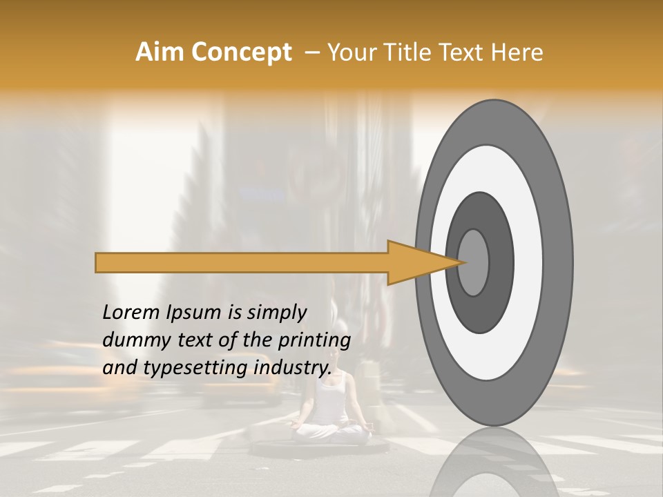 Yoga In Times Square PowerPoint Template