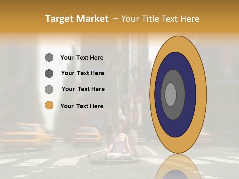 Yoga In Times Square PowerPoint Template