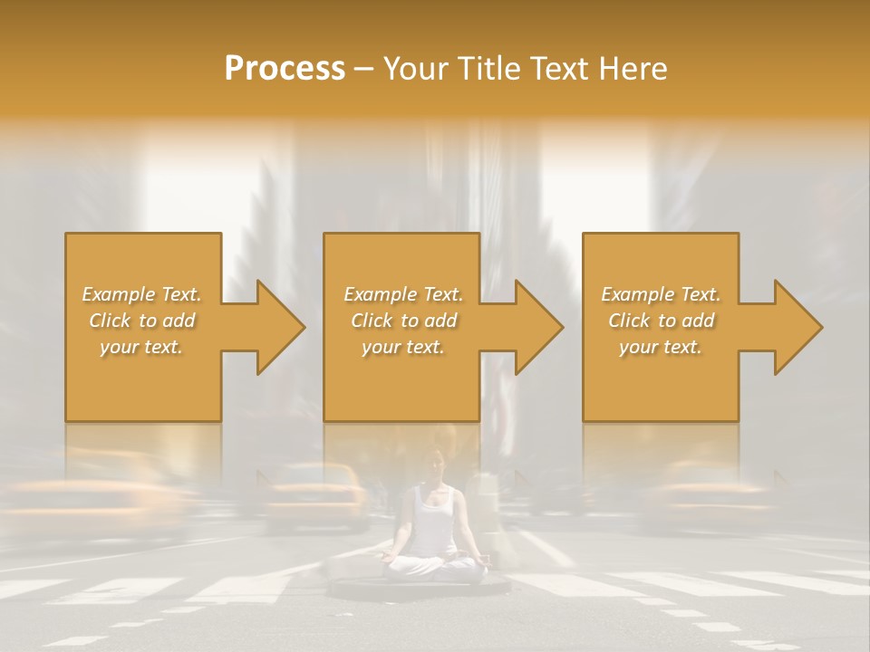Yoga In Times Square PowerPoint Template