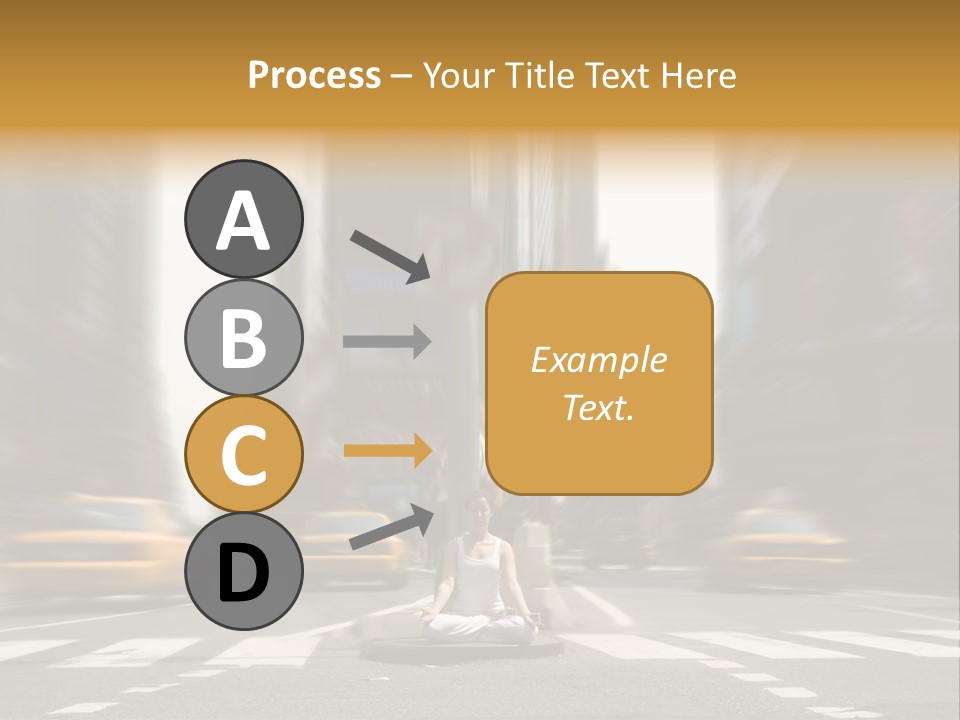 Yoga In Times Square PowerPoint Template