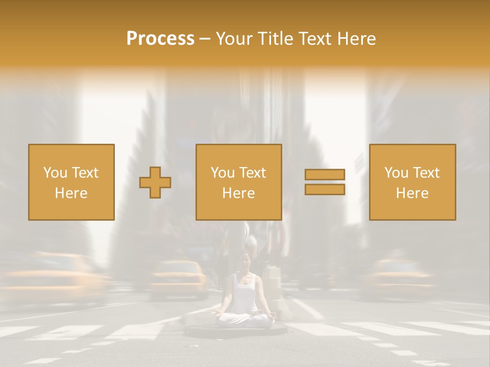 Yoga In Times Square PowerPoint Template