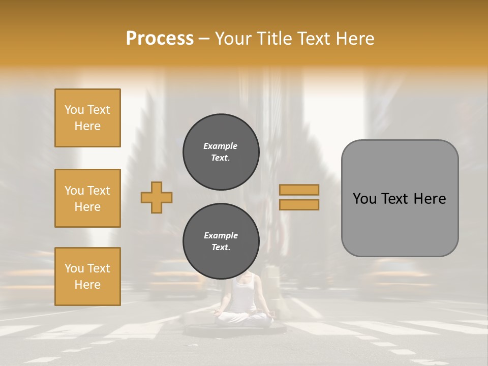 Yoga In Times Square PowerPoint Template