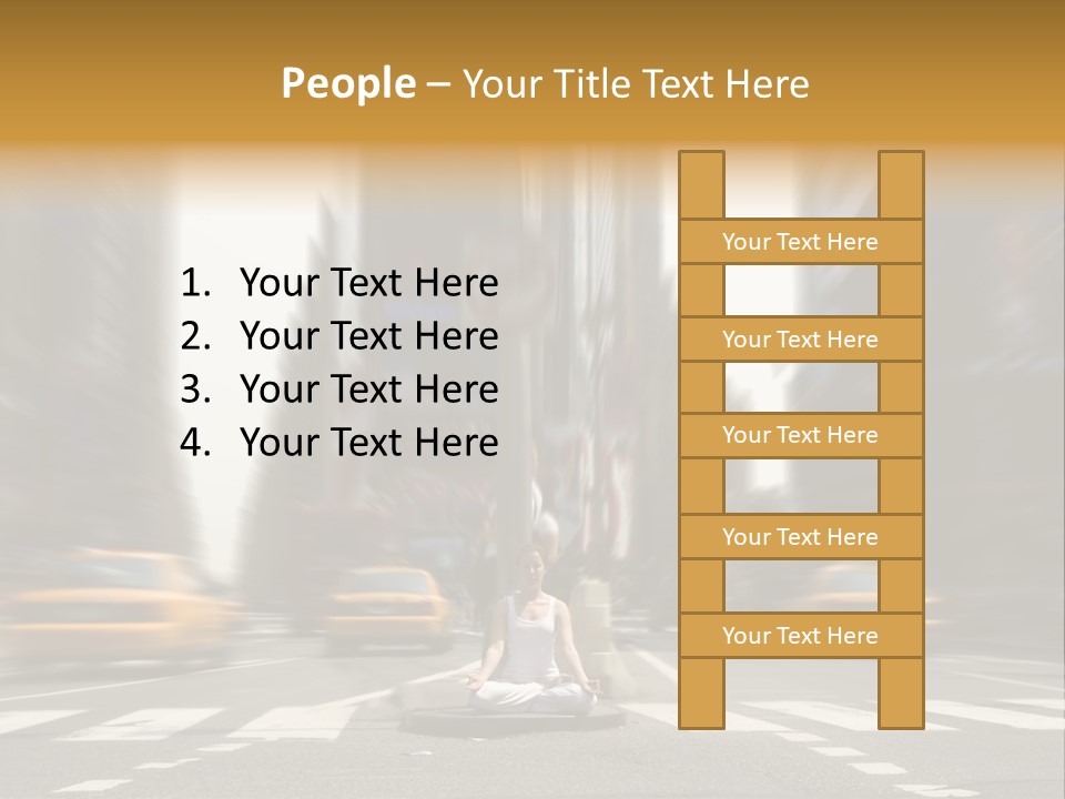Yoga In Times Square PowerPoint Template