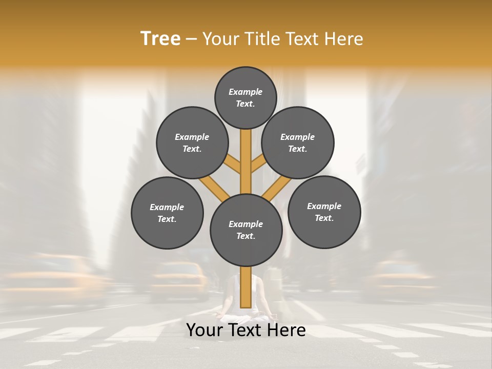 Yoga In Times Square PowerPoint Template