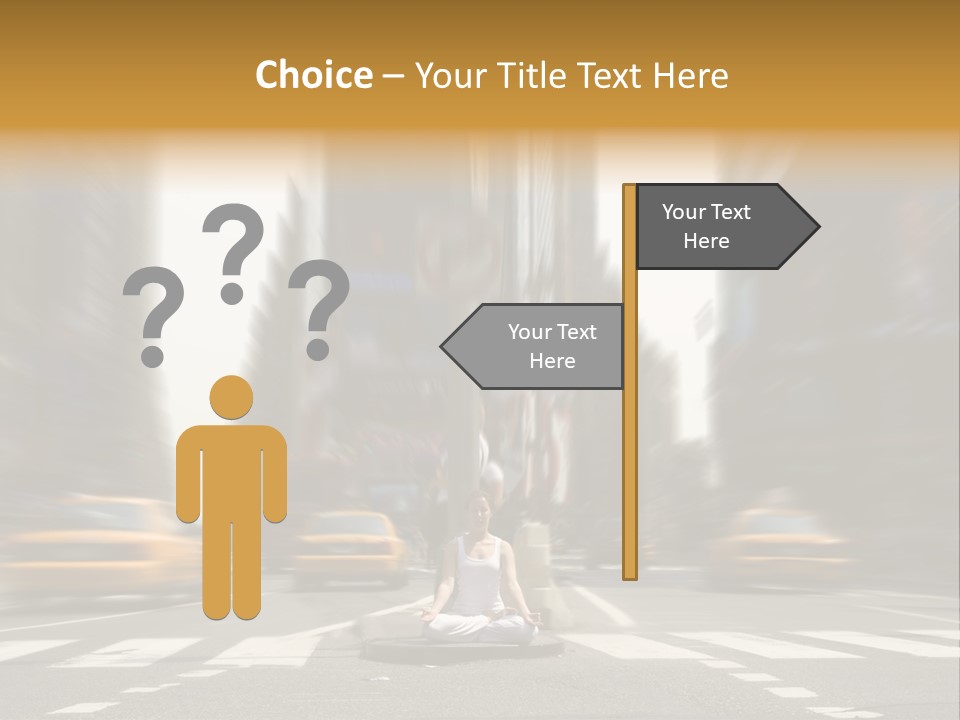 Yoga In Times Square PowerPoint Template
